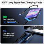 25W USB C Fast Charger Samsung Galaxy S26 S25 S24 w/10FT Cable 2Pack