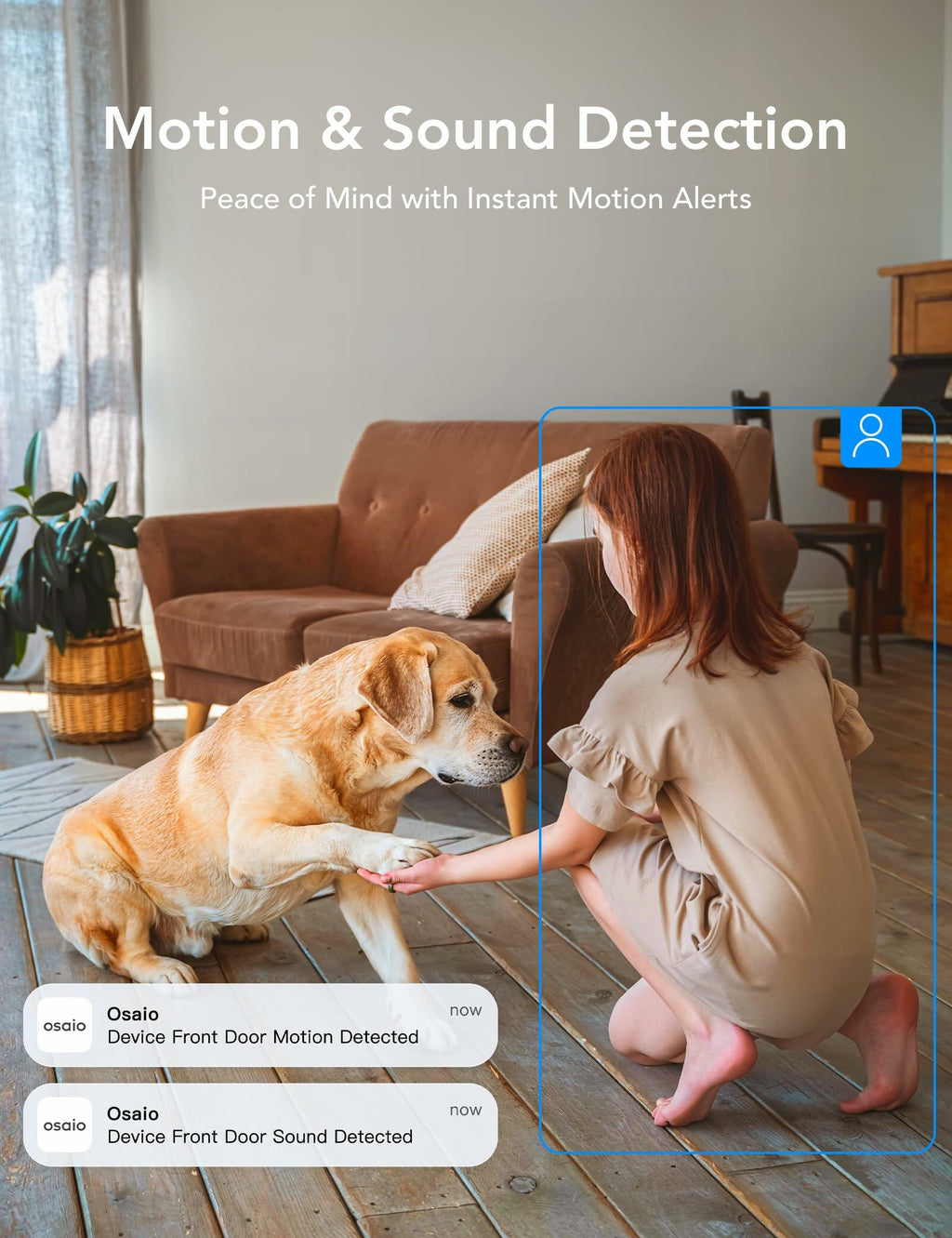 GNCC 2K Indoor Security Camera 2Pack WiFi Pet Cam Motion Detection compatible