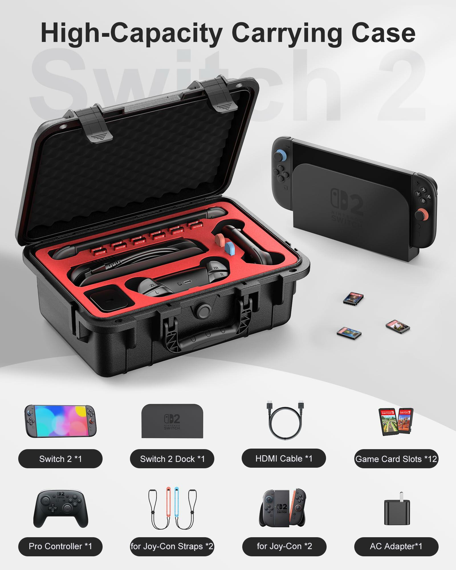 STARTRC GAMES Hard Carrying Case for Nintendo Switch 2, Professional Deluxe IP67