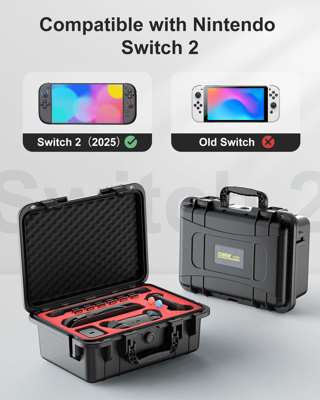 STARTRC GAMES Hard Carrying Case for Nintendo Switch 2, Professional Deluxe IP67