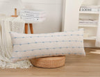 NUYECY 20x54 inch Body Pillow Cover Striped Boho Lumbar Throw Pillowcase Light