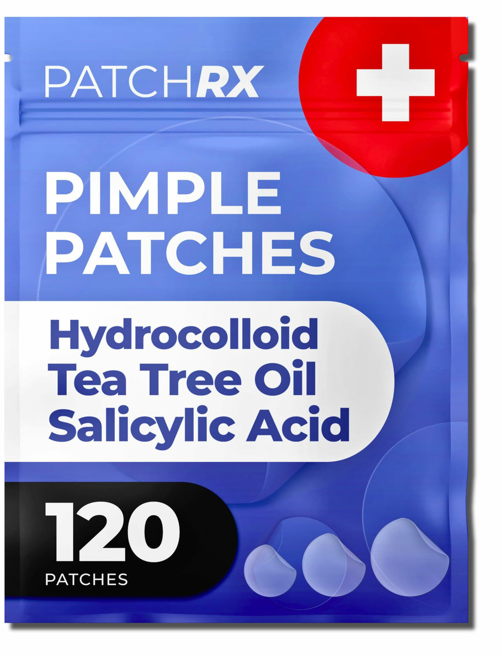 PatchRx Salicylic Acne Pimple Patches 120 Pack Tea Tree Oil Zit Stickers