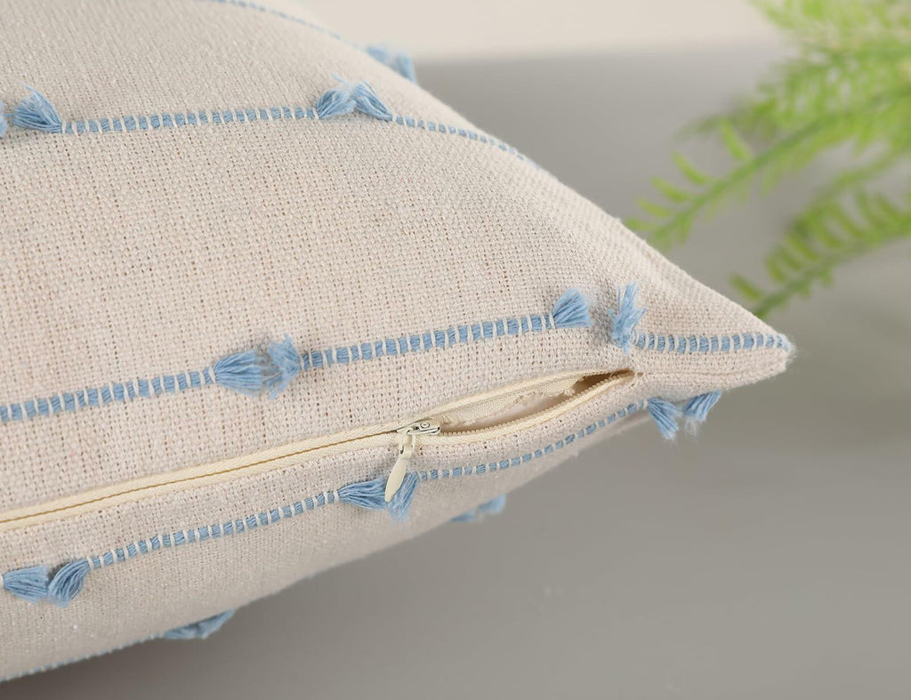 NUYECY 20x54 inch Body Pillow Cover Striped Boho Lumbar Throw Pillowcase Light
