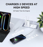 2-Pack 50W USB C Charger Block 5-Port PD Fast Charging iPhone Samsung USB A C