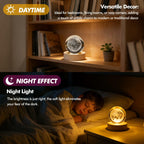 LOULIQIGIFT Crystal Moon Crystal Ball with Light Base Night Light 2.3Inches