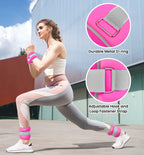 Ankle Weights 4LB Pair Adjustable Wrist Arm Leg Weights Men Women Kids 2LB Each
