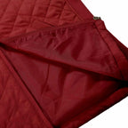 Bienzoe Women Quilted Casual Vest: Lightweight Sleeveless Jacket Burgundy M