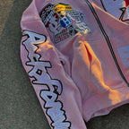 Vhitler Oversized Emo Goth 2000s Graphic Hoodie Rapper Streetwear Jacket Fall
