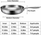 bolstoc Titanium Pan, 100% Pure Titanium Hammered Pan with All Stovetops