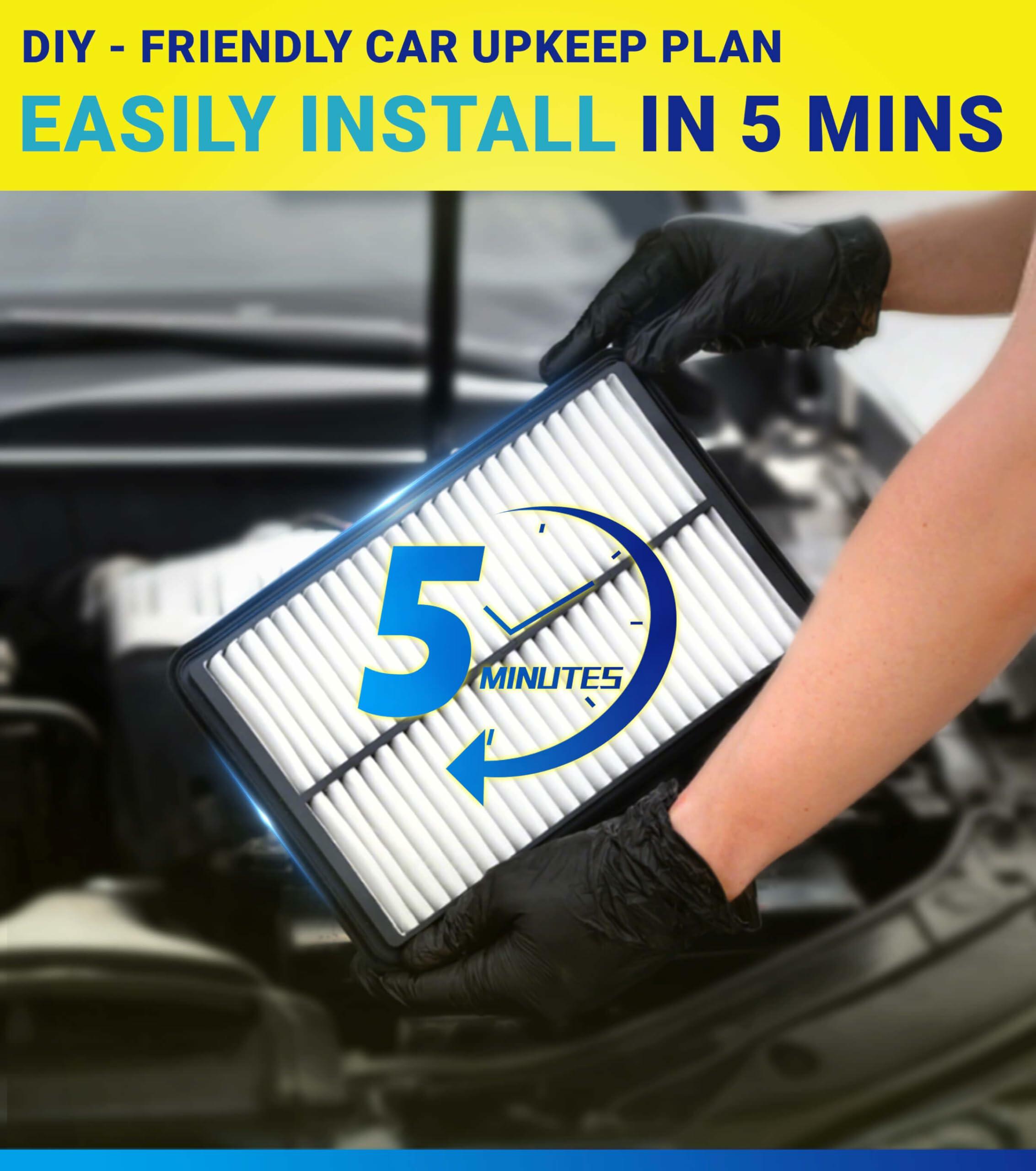 SERVKITOUR Engine Cabin Air Filter Set for Pilot (2023 2024 2025 2026) 3.5L, for