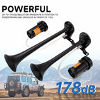 BANHAO Car Horn 12V Air Horns for Truck 178dB Universal Super Loud Dual Trumpets