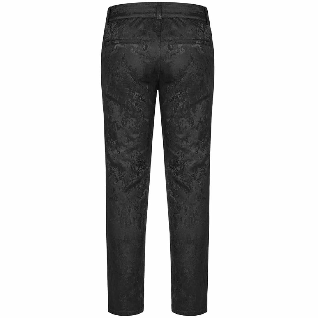 Men's Trousers Regency Dress Pants Black Brocade Steampunk VTG Vintage Gothic