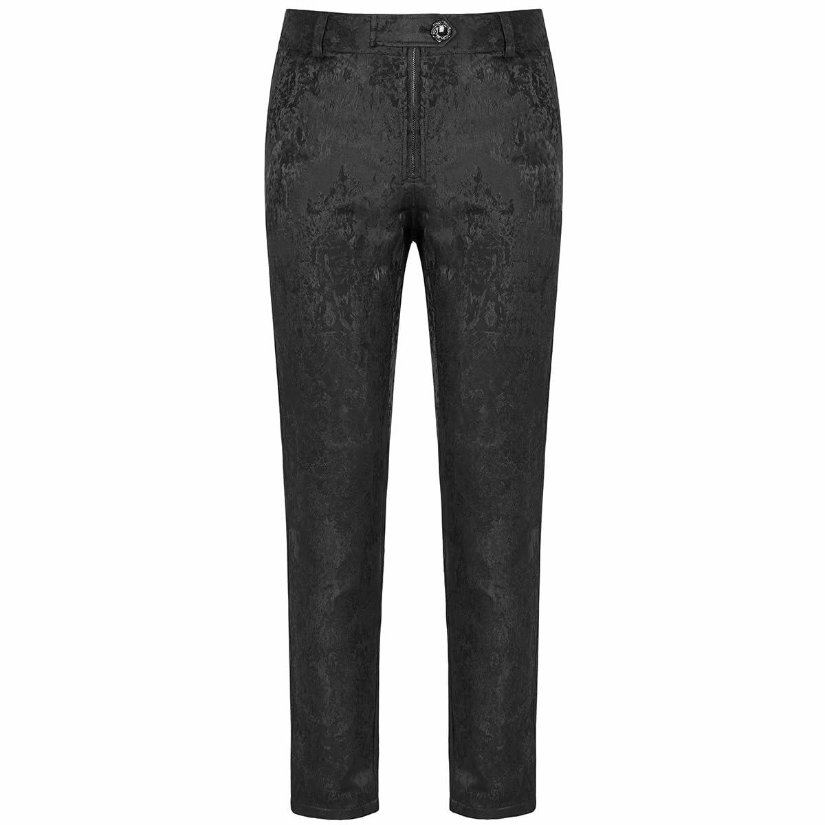 Men's Trousers Regency Dress Pants Black Brocade Steampunk VTG Vintage Gothic