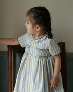 Baby Girls Short Sleeve Smocking Clothing Toddler Summer Floral Smocked Dress