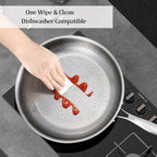bolstoc Titanium Pan, 100% Pure Titanium Hammered Pan with All Stovetops