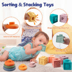 Wuzhineisn Montessori Baby Toys for Ages 6-18 Months - Pull String Teether,