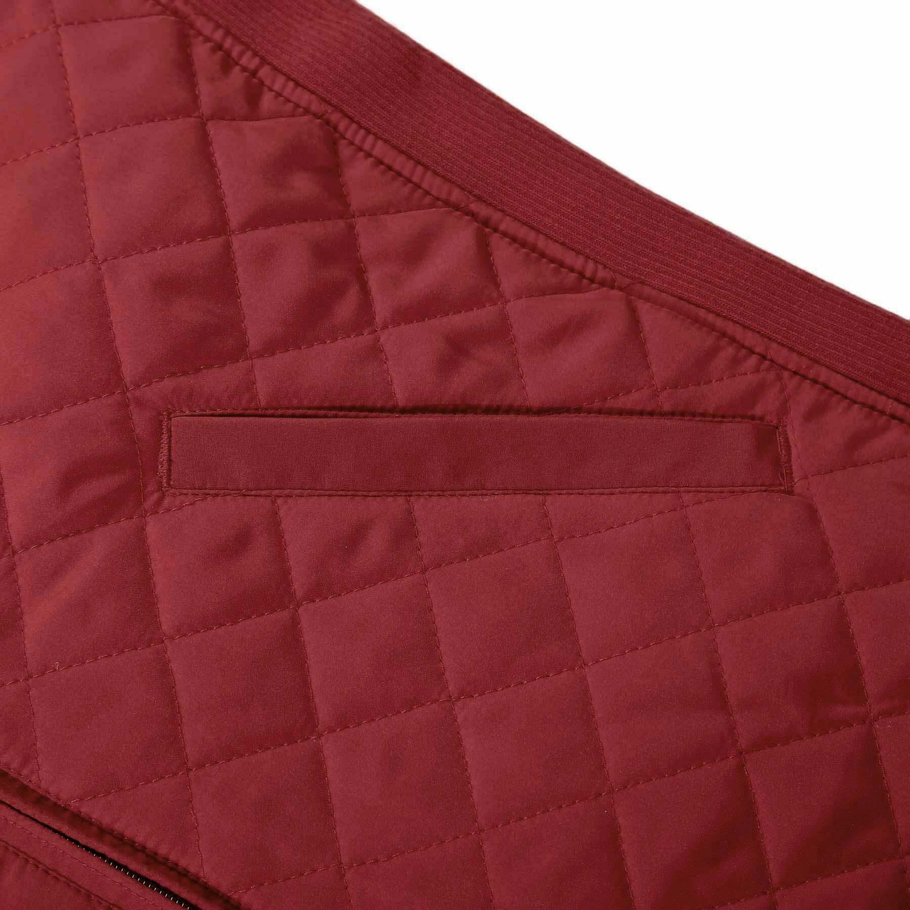Bienzoe Women Quilted Casual Vest: Lightweight Sleeveless Jacket Burgundy M