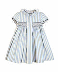 Baby Girls Short Sleeve Smocking Clothing Toddler Summer Floral Smocked Dress