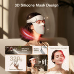 Red Light Therapy for Face, 9 Modes Wireless Face Mask Light Therapy, 850nm