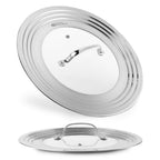 Modern Innovations Universal Lid with Tempered Glass Top for Pots & Pans, Fits