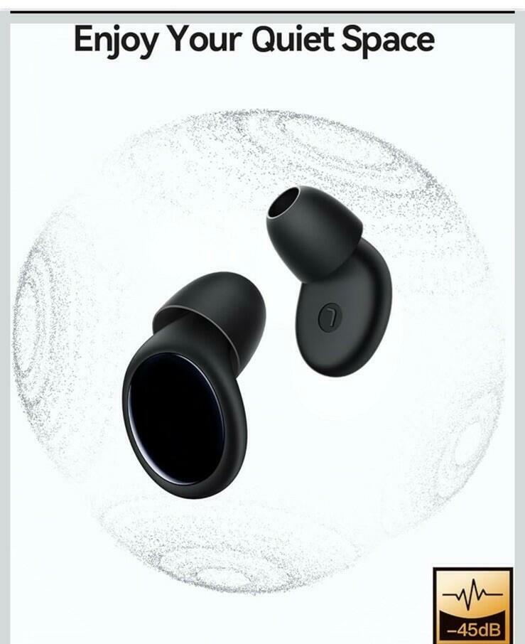 Q8 45dB Noise Cancelling Ear Plugs for Sleeping w/ Portable Case - Black