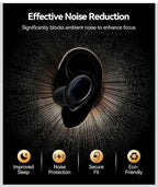 Q8 45dB Noise Cancelling Ear Plugs for Sleeping w/ Portable Case - Black