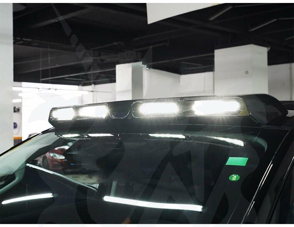 Ford Ranger T9 P703 Roof LED Light Bar DRL Gloss Black Cold White 2023-2025
