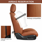 TIEHESYT Car Seat Covers Full Set, Breathable Leather Automotive Front and Rear