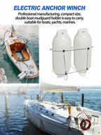 NEWMAIX Boat Fender Holder,2PC 316 Stainless Steel Marine Folding Double Fender