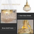 KCO Lighting Antique Gold Pendant Lights Kitchen Island Vintage Brass Pendant