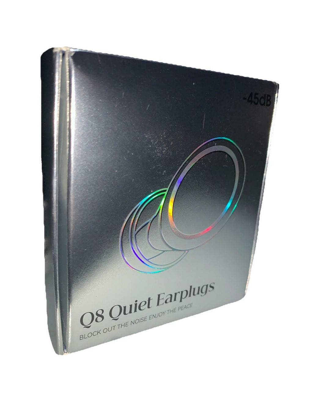 Q8 45dB Noise Cancelling Ear Plugs for Sleeping w/ Portable Case - Black