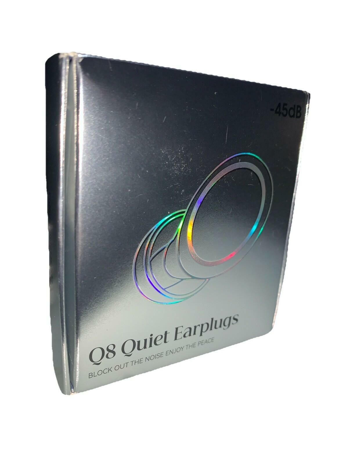 Q8 45dB Noise Cancelling Ear Plugs for Sleeping w/ Portable Case - Black