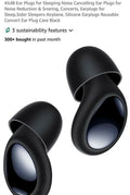 Q8 45dB Noise Cancelling Ear Plugs for Sleeping w/ Portable Case - Black