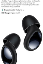Q8 45dB Noise Cancelling Ear Plugs for Sleeping w/ Portable Case - Black
