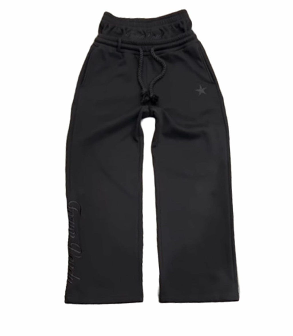Mens Y2K Wide Leg Sweatpants Drawstring Double Waisted Baggy Hip-Hop Vintage
