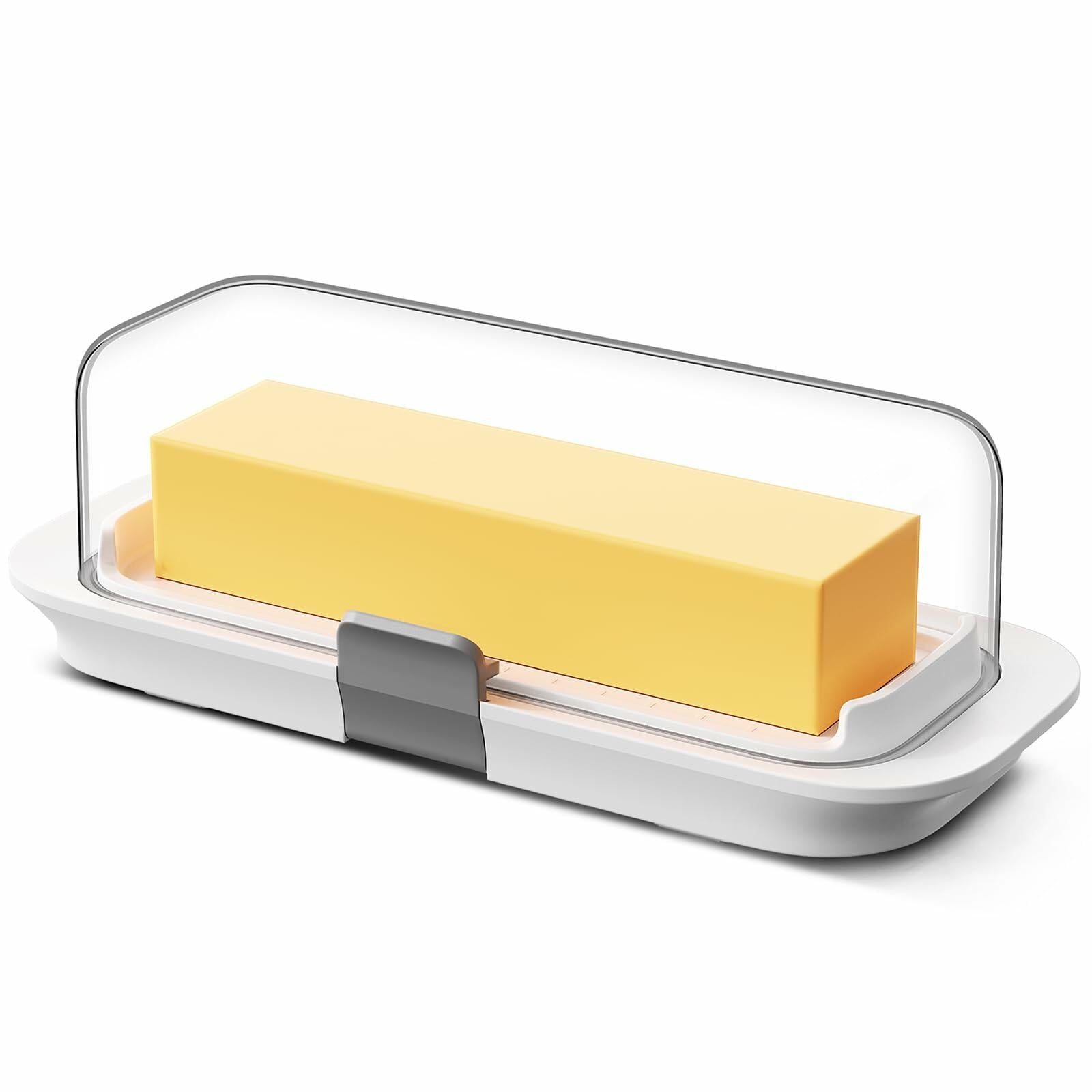 Pisol Butter Dish with Lid for Countertop and Refrigerator Door Shelf, Airtight