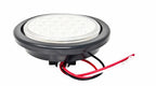 All Star Truck Parts] 4" Inch White 24 LED Round Reverse/Backup/Tail Trailer Light Kit with 3 wire Pigtail Plug & Grommet- Qty 2