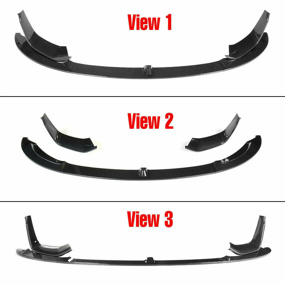 For BMW F80 M3 F82 F83 M4 15-20 MP Style Carbon Fiber Front Bumper Lip Splitter