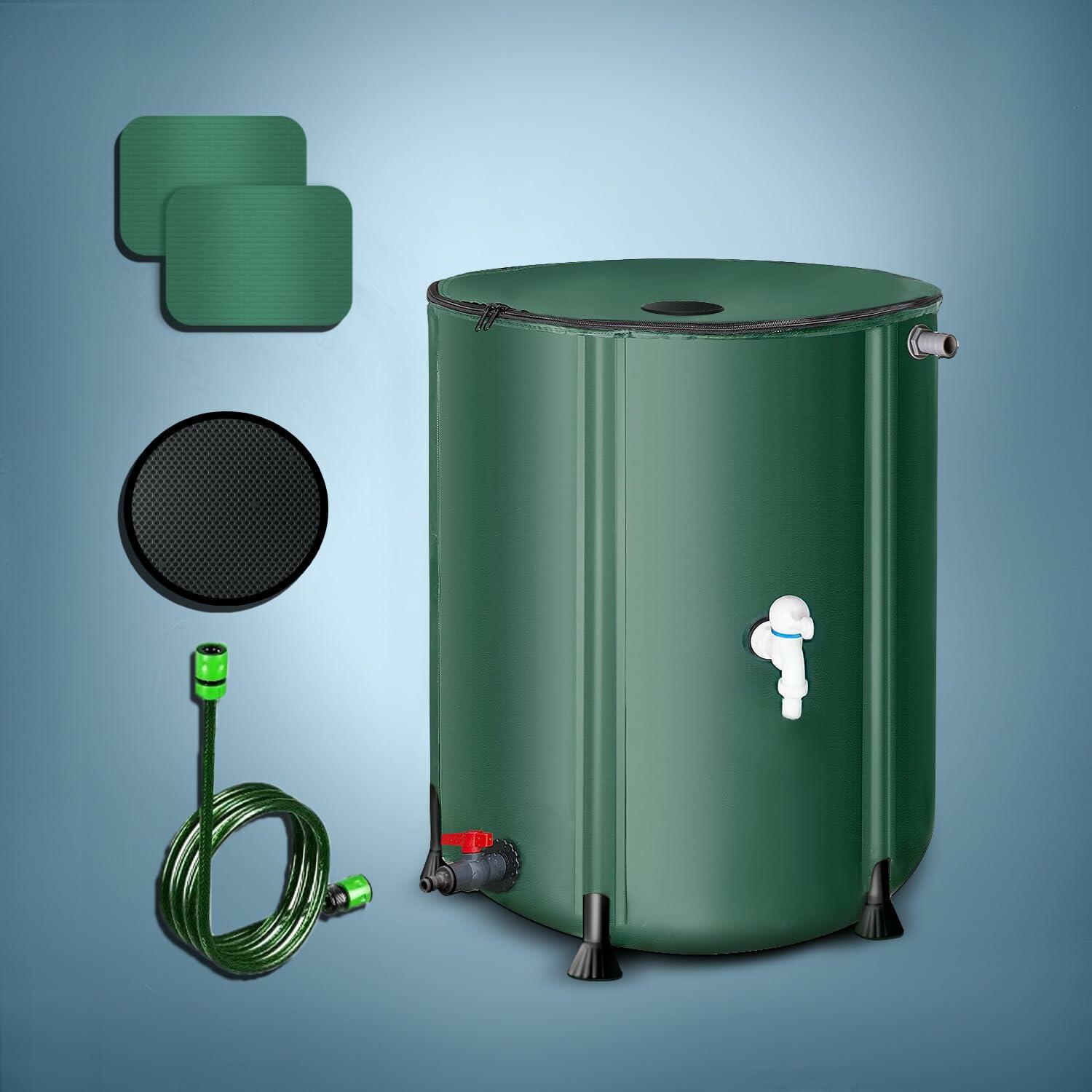 200 Gallon Collapsible Rain Barrel, Foldable Outdoor Water Tank with Faucet, for