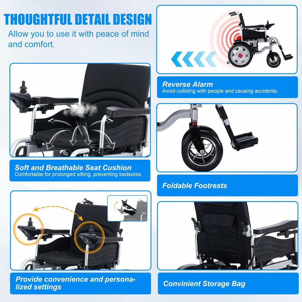 Electric Wheelchairs for Adults, 25 Miles All-Terrain Power Wheelchair