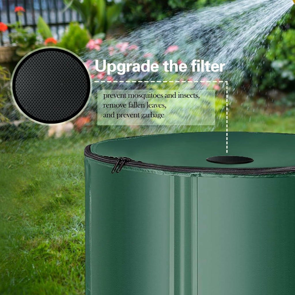 200 Gallon Collapsible Rain Barrel, Foldable Outdoor Water Tank with Faucet, for