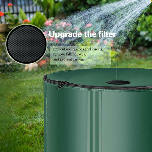 200 Gallon Collapsible Rain Barrel, Foldable Outdoor Water Tank with Faucet, for