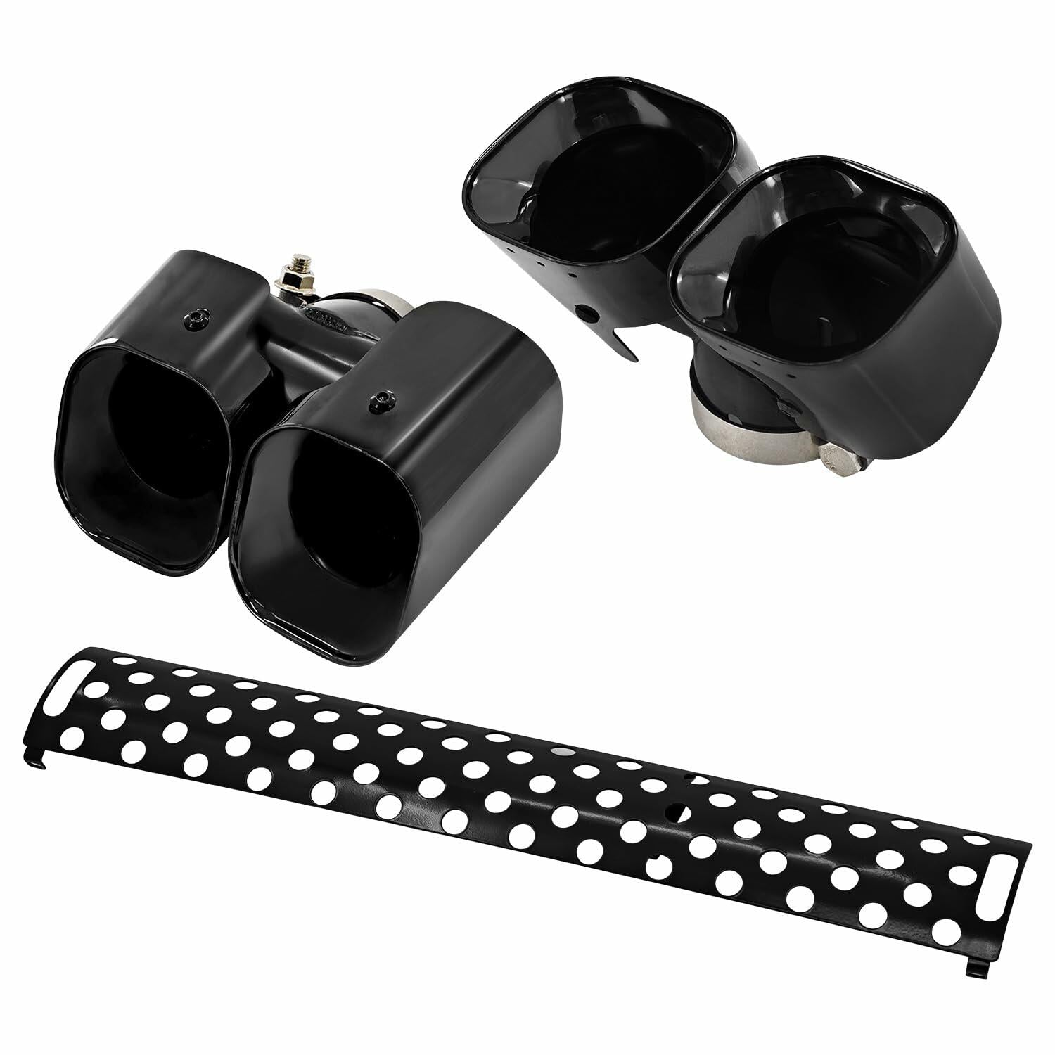 Exhaust Pipe Trim Kit, Exhause Tip Extension Throat and Tail Pipe Decoration Guard Board, New for Land Rover 2020-2025 Defender 90 110 130 3.0L, Decorative Exterior Accessories, Stainless Steel