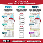 2026 2027 3 Month Wall Calendar Large 11x26 Vertical Wirebound Move-a-Page