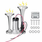 BOTAOSS 12V 600DB Air Horn Dual Trumpets,Super Loud Air Horn for Truck, Dual