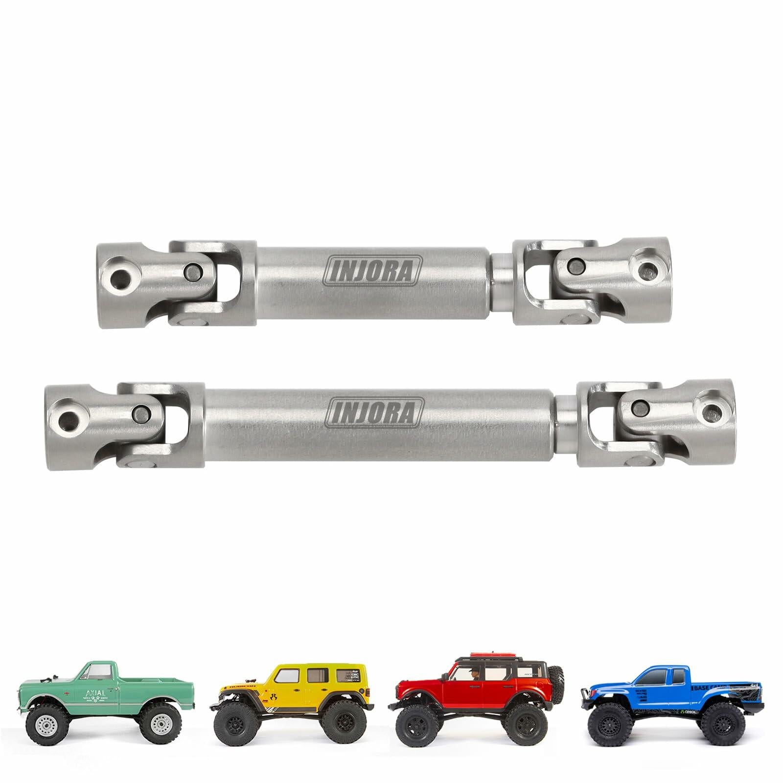 INJORA Drive Shaft D-Shaped Hole Stainless Steel Center Drive Shaft for Axial