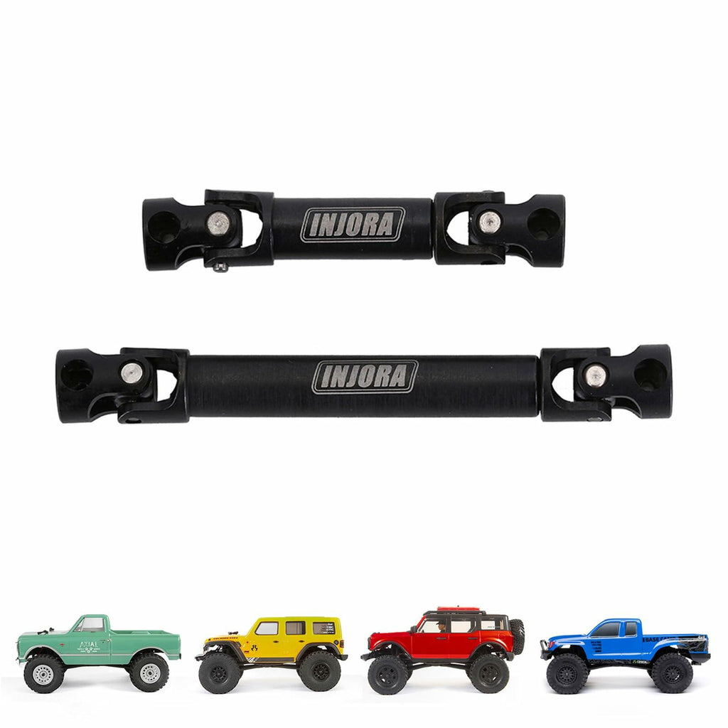 INJORA Steel Drive Shaft 2Pcs Center Drive Shaft for Axial SCX24 C10 JLU Bronco