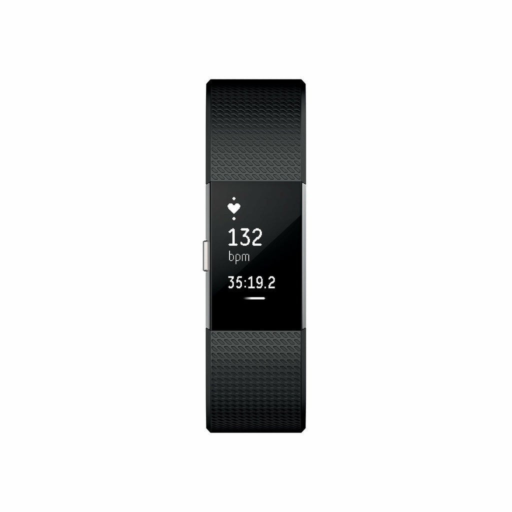 Fitbit Charge 2 Heart Rate + Fitness Wristband, Black, Large (US Version), 1