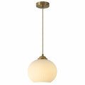 KCO Lighting Gold White Glass Globe Pendant Light Mid Century Kitchen Island