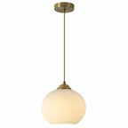 KCO Lighting Gold White Glass Globe Pendant Light Mid Century Kitchen Island